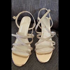 David’s Bridal New Sandals, rose gold